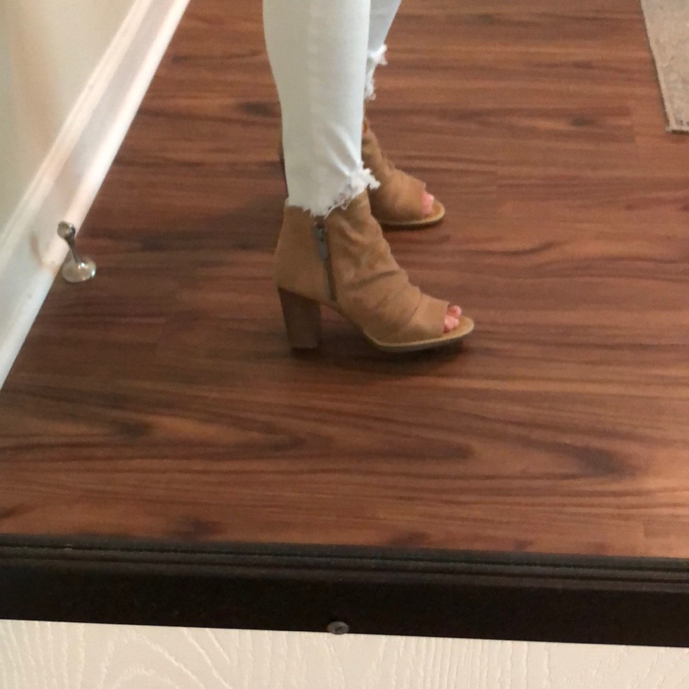 5.5 slouch open toe bootie